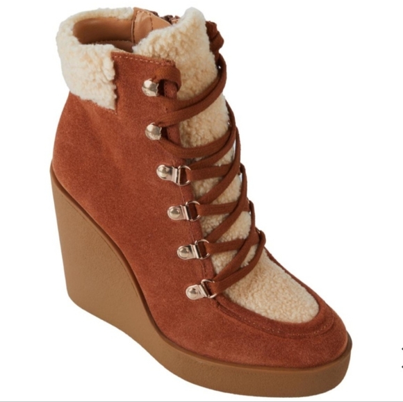 Jessica Simpson Shoes - Jessica Simpson Maelyn Lace-Up Platform Wedge Hiker Bootie, size 6